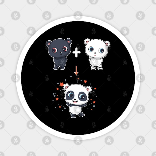 Fusion Bear And Polar Bear To Panda Bear Magnet by CrissWild